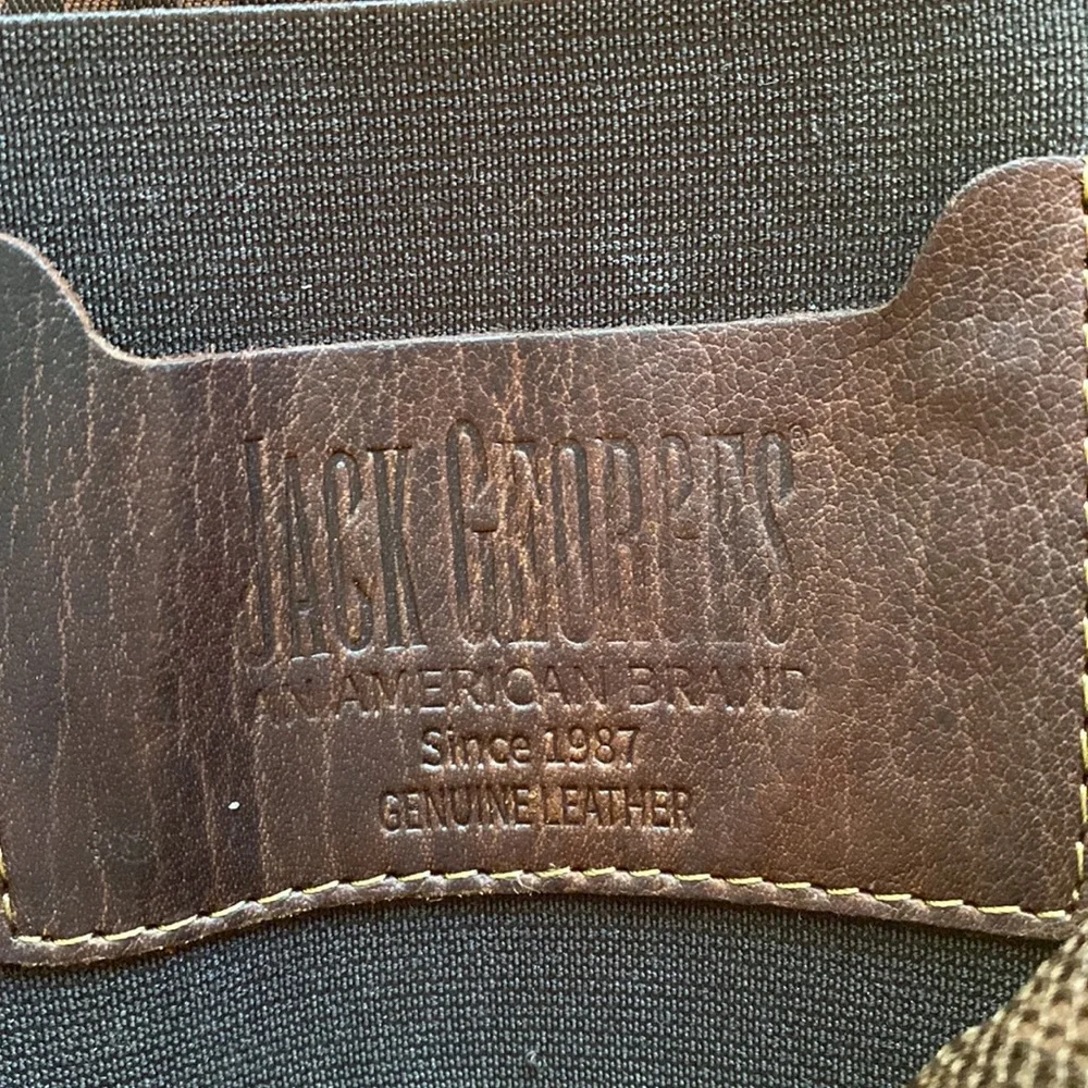 Jack Georges Genuine Leather Brown Backpack/Crossbody Bag